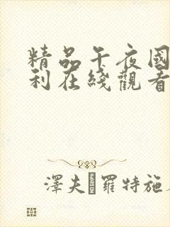 精品午夜国产福利在线观看