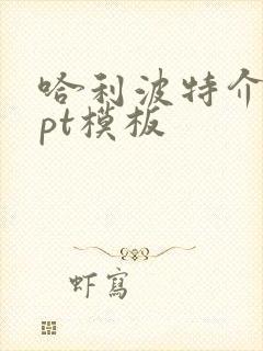 哈利波特介绍ppt模板