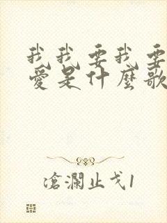 我我要我要你的爱是什么歌