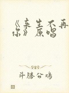 《来生不再遇见你》原唱