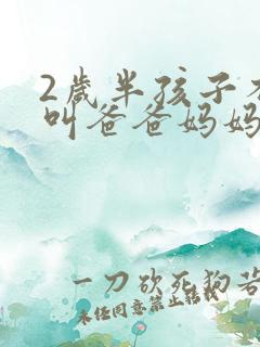 2岁半孩子不会叫爸爸妈妈