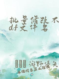批量修改不同pdf文件名