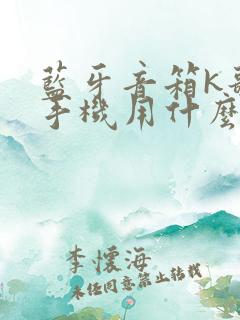 蓝牙音箱k歌时手机用什么软件好
