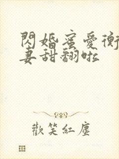 闪婚蜜爱衡爷宠妻甜翻啦