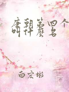 唐朝第四个皇上叫什么名