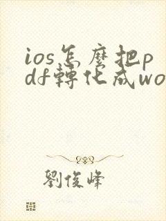 ios怎么把pdf转化成word