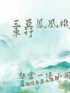 三亚凤凰机场租车行