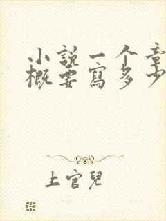 小说一个章节大概要写多少字