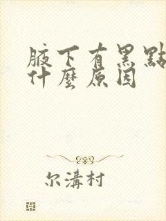 腋下有黑点点是什么原因