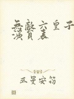 无敌六皇子短剧演员表