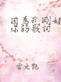 因为我刚好遇见你的歌词