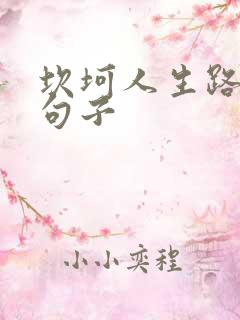 坎坷人生路感悟句子