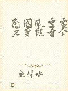 民国风云电视剧免费观看全集剧情