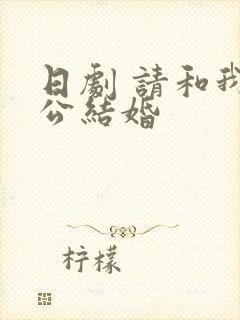 日剧 请和我老公结婚