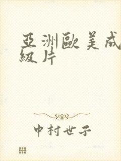 亚洲欧美成人一级片