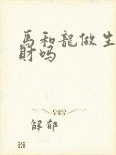 马和龙做生意合财吗