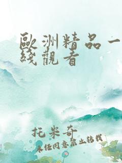欧洲精品一区在线观看