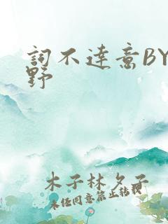 词不达意BY咩野