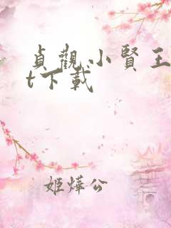 贞观小贤王txt下载