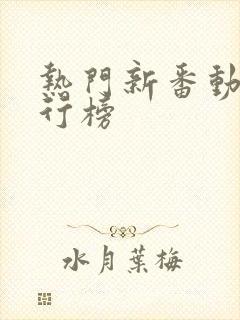 热门新番动漫排行榜