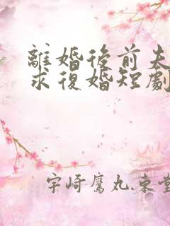 离婚后前夫跪着求复婚短剧