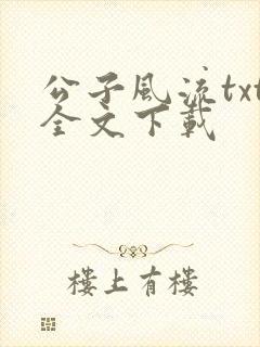 公子风流txt全文下载