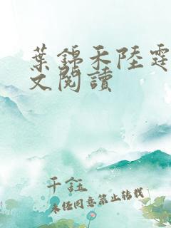 叶锦禾陆霆舟全文阅读
