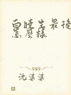 白晓生最后结局怎么样