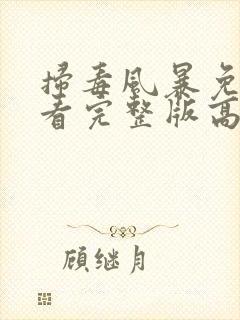 扫毒风暴免费观看完整版高清