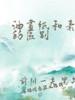 油画纸和素描纸的区别