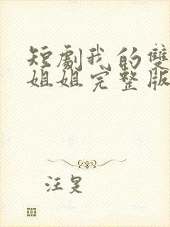 短剧我的双胞胎姐姐完整版