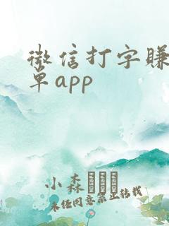 微信打字赚钱接单app