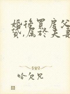 婚后买房父母还贷,属于夫妻共同财产吗