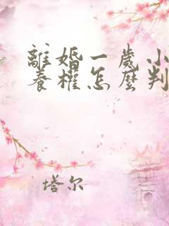 离婚一岁小孩抚养权怎么判