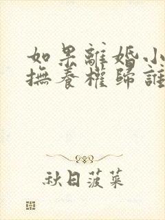 如果离婚小孩的抚养权归谁