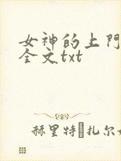 女神的上门贵婿全文txt