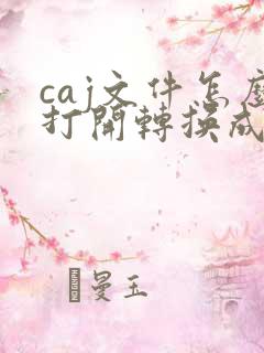 caj文件怎么打开转换成pdf