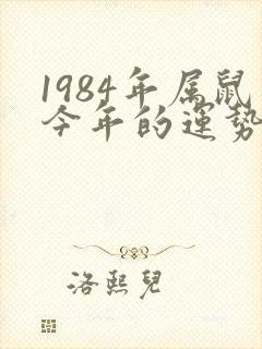 1984年属鼠今年的运势怎么样