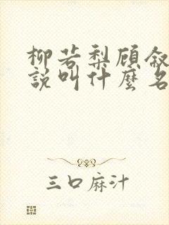 柳若梨顾叙白小说叫什么名字