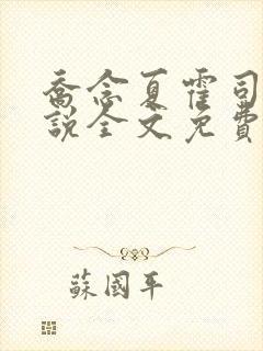 乔念夏霍司衍小说全文免费阅读