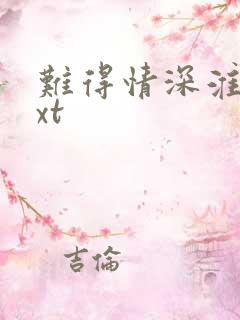 难得情深淮上txt