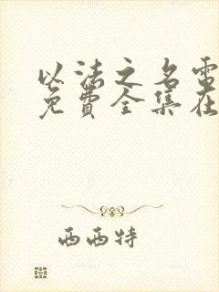 以法之名电视剧免费全集在线播放