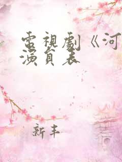 电视剧《河山》演员表