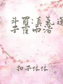 斗罗:真气运之子霍雨浩