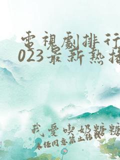 电视剧排行榜2023最新热播剧韩剧