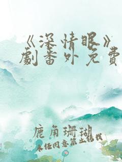 《深情眼》电视剧番外免费观看
