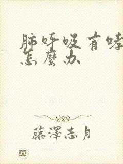 肺呼吸有哮鸣音怎么办