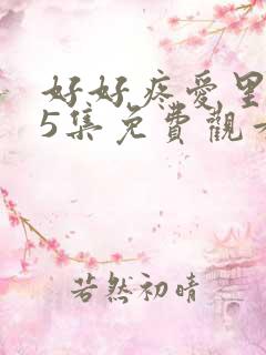 好好疼爱里面第5集免费观看