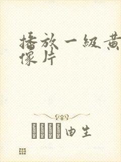 播放一级黄色录像片