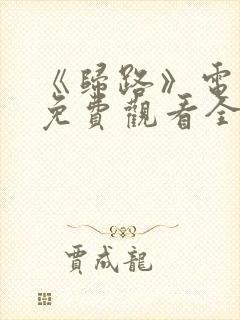《归路》电视剧免费观看全集